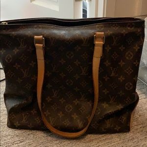 Louis Vuitton Tote Bag Cabas Mezzo Brown Monogram